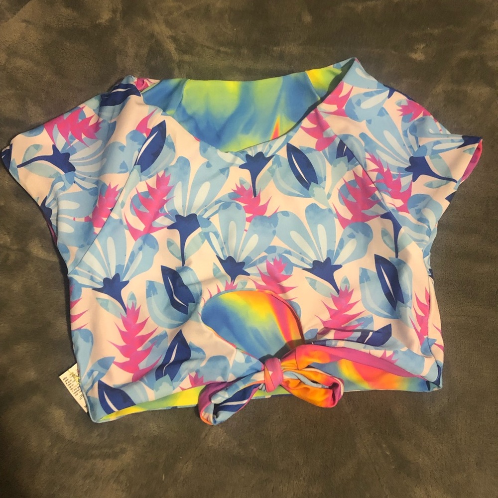Trippy hippy top Moana reversible bikini